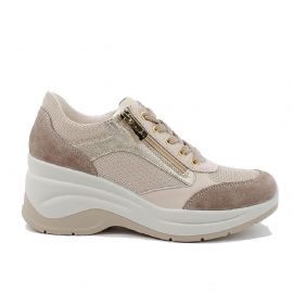 SNEAKERS CON ZEPPA IGI&CO DONNA SCAMOSC./RETE BEIGE 3655122