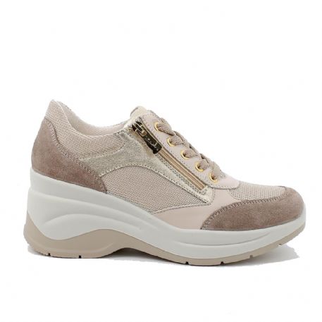 SNEAKERS CON ZEPPA IGI&CO DONNA SCAMOSC./RETE BEIGE 3655122