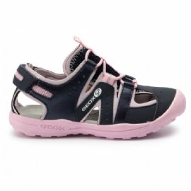 SANDALI GEOX BAMBINA J VANIETT G C DBK+LYCRA  PINK EFFETTO SNEAKERS LACCI + STRAPPO J926AC 05015 CF48T