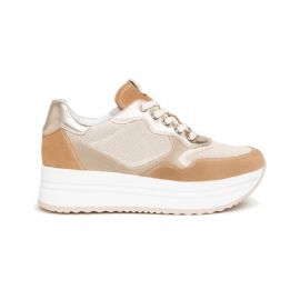 SNEAKERS NEROGIARDINI DONNA VELOUR AMBRA 543 VELOUR YOGURT SAUVAGE IVORY E306375D/424