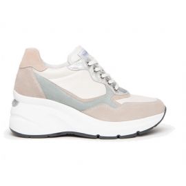 SNEAKERS NEROGIARDINI DONNA IN CAMOSCIO E  PELLE  VELOUR NUVOLA E306472D/112