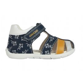 SANDALO GEOX BAMBINO PRIMI PASSI  BABY  B ELTHAN B. C - VIT.SINT. NAVY/OCHRE B021PC 000BC CF42Q  TG:19,20,21,22,23