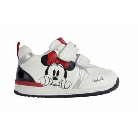 SNEAKERS GEOX PRIMI PASSI BAMBINA BABY B RISHON G. A - NAPPA+SINT.PER WHITE/BLACK DISNEY B350LA 085NF C0404