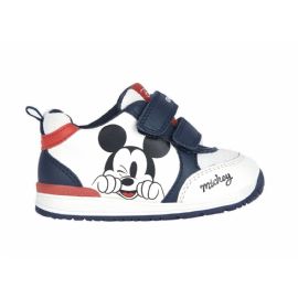 SNEAKERS GEOX PRIMI PASSI BAMBINO  GEOX BABY B RISHON B. B - NAPPA+GEOBUCK  WHITE/NAVY DISNEY B350RB 8554 C0899