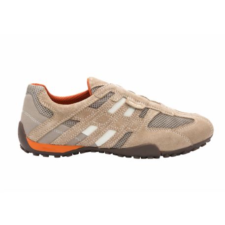 SNEAKERS GEOX UOMO U SNAKE L - SCAM.+MESH  BEIGE/DK ORANGE U4207L 02214 C0845