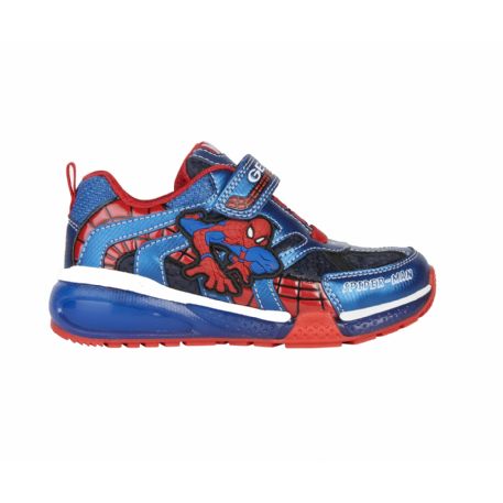 SNEAKERS GEOX BAMBINO J AYONYC B. B - TESS.+DBK ST. NAVY/ROYAL SPIDERMAN J26FEB 011CE C4226 tg:28,29,30,31,32,33,34,35