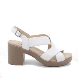 SANDALO CON TACCO IGI&CO DONNA NAPPA SOFT BIANCO 3676044