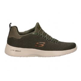 SNEAKERS SKECHERS UOMO LACCIO ELASTICIZZATO DYNAMIGHT VERDE OLIVA  58360 OLV