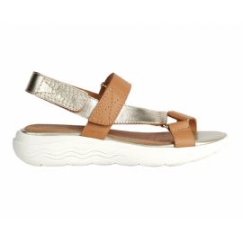 SANDALI GEOX DONNA D SPHERICA EC5W A - VI.L+VI.ME CAMEL/LT GOLD D25ADA 043CF C5F2L