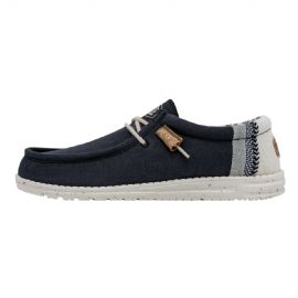 MOCASSINO HEY DUDE UOMO WALLY BREAK STITCH NAVY HD.40015/410