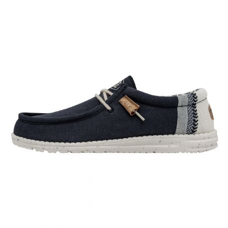 MOCASSINO HEY DUDE UOMO WALLY BREAK STITCH NAVY HD.40015/410