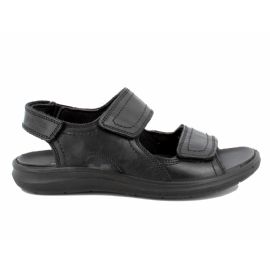 SANDALO ENVAL SOFT UOMO NAPPA SOFT VELCRO NERO 3720200