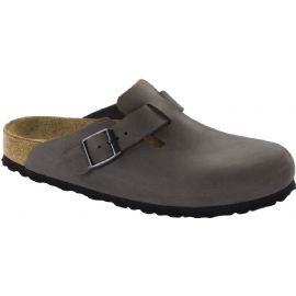 CIABATTE BIRKENSTOCK BOSTON IRON SUEDE LEATHER 1013255