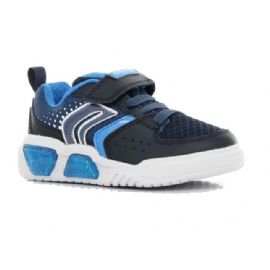 SNEAKERS GEOX J ILLUMINUS  NAVY/LT BLUE J35GVA 011FE C0693