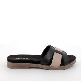 CIABATTA SANDALO IGI&CO NERO CORDA 3669033