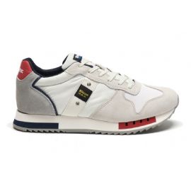 SNEAKERS BLAUER UOMO S3QUEENS01/MES-QUEENS01-WHITE/RED/NAVY