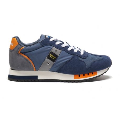 SNEAKERS BLAUER UOMO S3QUEENS01/STO-QUEENS01-NAVY/ORANGE