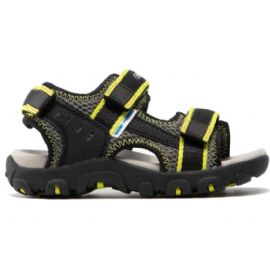 SANDALI GEOX BAMBINO STRADA   BLACK/FLUO YELLOW J1524A 014CE C9151 TG:26/27