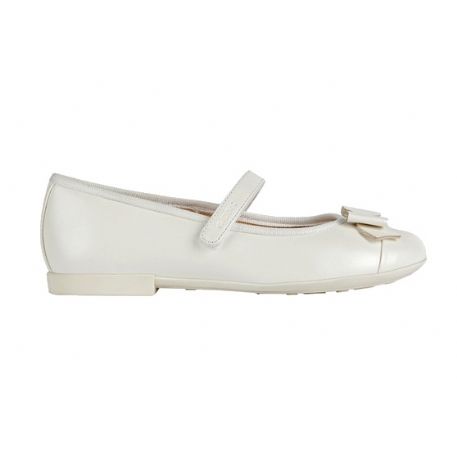 BALLERINA GEOX BAMBINA WHITE J3555A 000NF C1000 TG: 28-35