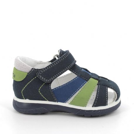 SANDALO PRIMI PASSI PRIMIGI BAMBINO  BLU-BLUETTE-VERDE MELA 3857700