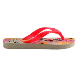 INFRADITO HAVAIANAS BEIGE PALHA  - FLORES BEIGE - H KIDS FLORES FC 4000052.0121