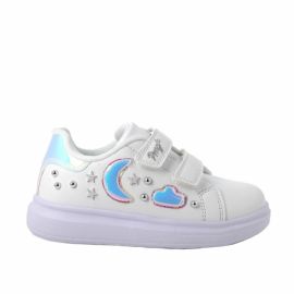 SNEAKERS PRIMIGI AVANT BAMBINA BIANCO-ARGENTO 3964900tg:24>35