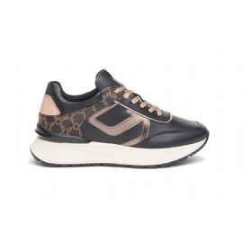 SNEAKERS NEROGIARDINI DONNA IN CAMOSCIO E PELLE NERO I308350D/100