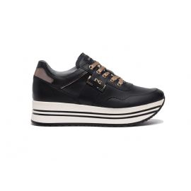 SNEAKERS NEROGIARDINI DONNA IN PELLE NERO I308380D/100