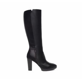 STIVALI CON TACCO NEROGIARDINI DONNA IN PELLE NERO TACCO 9,5 CM  I308910D/100