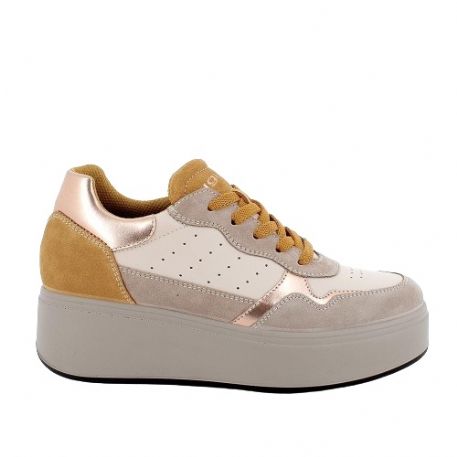 SNEAKERS CON ZEPPA IGI&CO DONNA IN PELLE ECRU/VISONE 4670822