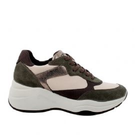 SNEAKERS CON ZEPPA IGI&CO DONNA IN PELLE ECRU/BOSCO 4675833