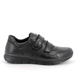 SNEAKERS ENVAL SOFT UOMO IN PELLE NERO DOPPIO VELCRO 4717000