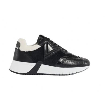 SNEAKERS GAUDI' DONNA ICONICA WOMAN-LEATHER BLACK V34-63460_V0001