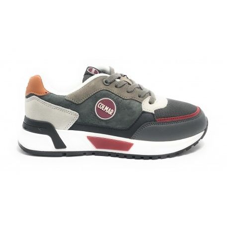 SNEAKERS COLMAR BAMBINO DALTON CROSS ANTHRACITE-TAUPE-BURGUNDY Y13 TG:36>39 DALT C Y13/B