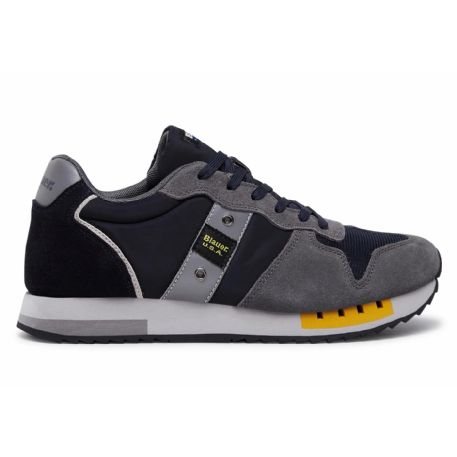 SNEAKERS BLAUER UOMO MESH/SUEDE RUNNING F3QUEENS01/MES NVY/GRY