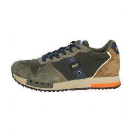 SNEAKERS BLAUER UOMO  WAXED CANVAS RUNNING F3QUEENS01/WAX MIL/BRW