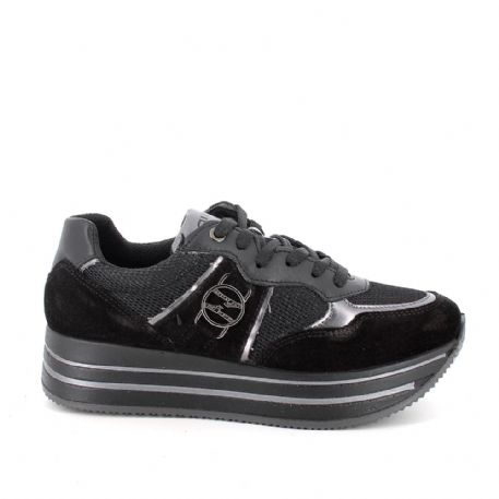 SNEAKERS CON ZEPPA IGI&CO  DONNA NERO GLITTER-NERO 4674411