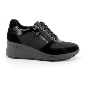 SNEAKERS ENVAL SOFT DONNA ZEPPA CAMOSCIO NERO 4760300