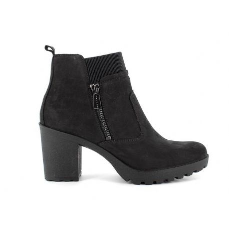 TRONCHETTO IGI&CO DONNA NABUK SOFT NERO TACCO 8CM 6157811