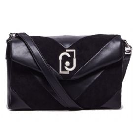 BORSA LIU JO BETTER DONNA A MANO NERO CON PATCHWORK AF3213 E0057 22222