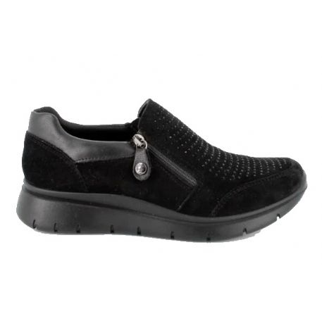 SNEAKERS ENVAL SOFT DONNA CAPRA SCAMOSCIATO NERO 2764000