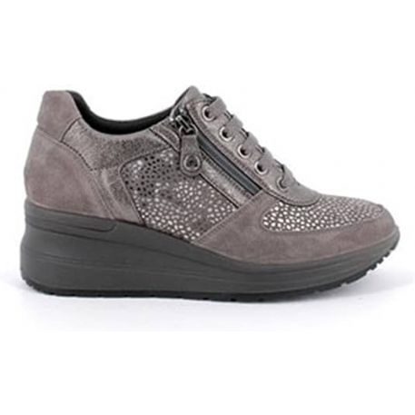 SNEAKERS TACCO INTERNO ENVAL SOFT DONNA SCAMOSCIATO ST. DACIA GRIGIO 2760111