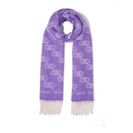 SCIARPA LIU JO DONNA STOLA CON LOGO JACQUARD VIOLA 2F3079 T0300 83838