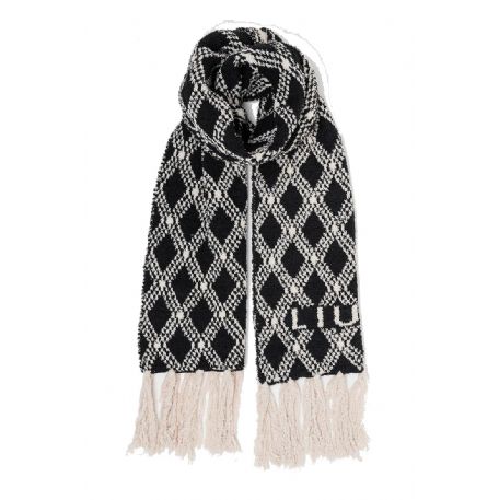 SCIARPA LIU JO DONNA BIANCO NERO 2F3036 M0300 00054