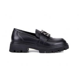 MOCASSINO KEYS DONNA IN PELLE NERO K-8672 COD.8083 BLACK 