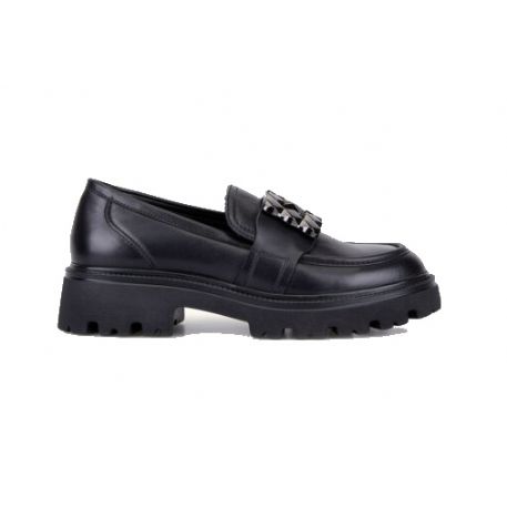 MOCASSINO KEYS DONNA IN PELLE NERO K-8672 COD.8083 BLACK 