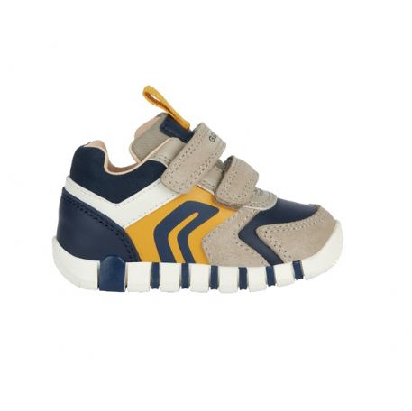 SNEAKERS GEOX BAMBINO PRIMI PASSI LUPIDOO BEIGE/BLU NAVY B3555D 022BC C0829 TG:19>26