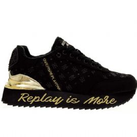 SNEAKERS REPLAY DONNA  PENNY LACRA 0003-BLACK RS630077T