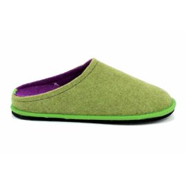 CIABATTA LOWENWEISS UNISEX IN FELTRO DI LANA VERDE MELA VIOLA 6800BC 89 921