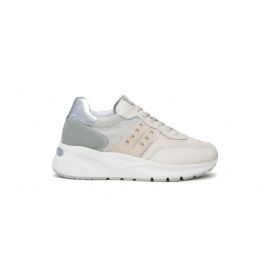 SNEAKERS NEROGIARDINI DONNA PELLE SUEDE TELA OSSO E409852D/713